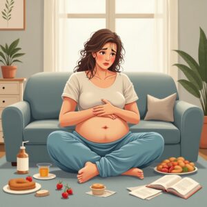 image for a blog post on The Real Reason You're Bloated (And How to Fix It for Good)(realistic image)