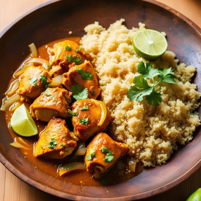 chicken yassa with quinoa