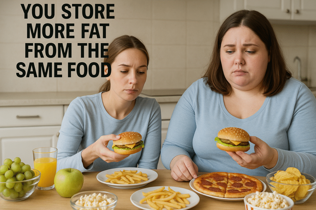 You Store More Fat From the Same Foods