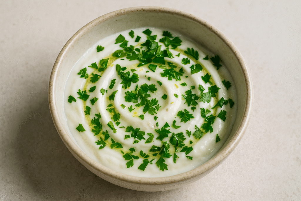 Yoghurt Honey Drizzle. Gut-Friendly Salmon Lettuce Wraps