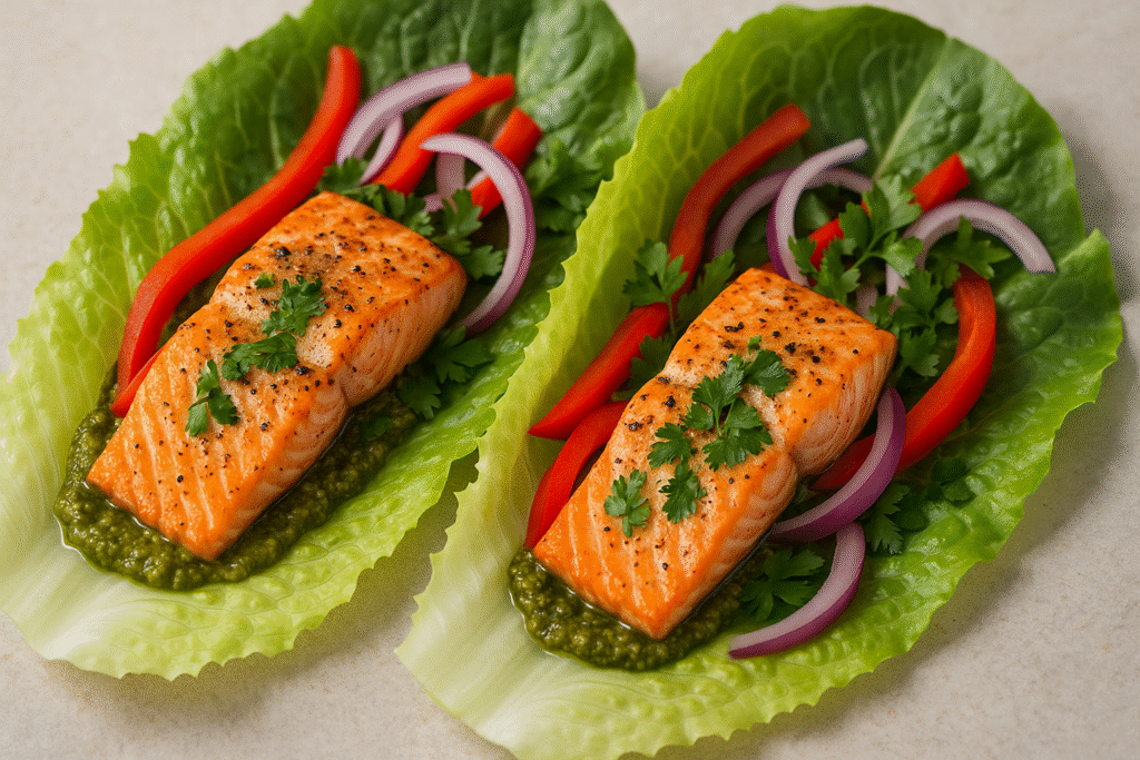 Gut-Friendly Salmon Lettuce Wraps. Ingredients