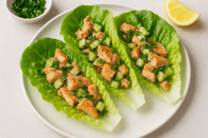 Gut-Friendly Salmon Lettuce Wraps