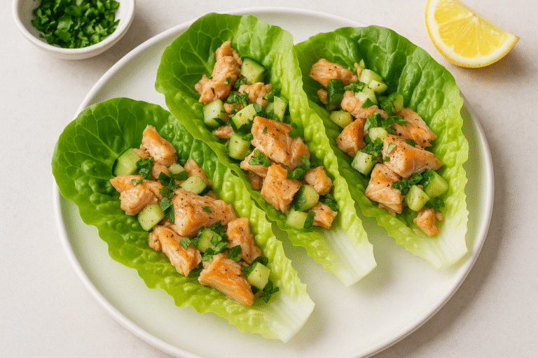 Gut-Friendly Salmon Lettuce Wraps