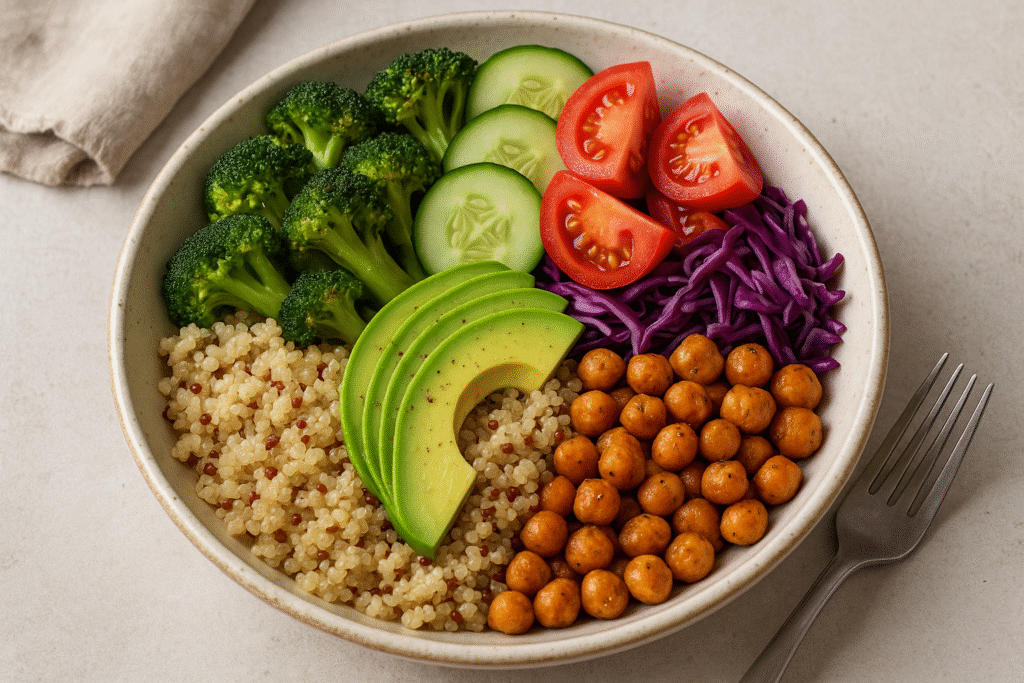  15-Minute Veggie & Quinoa Power Bowl. healthy 30-minute meals