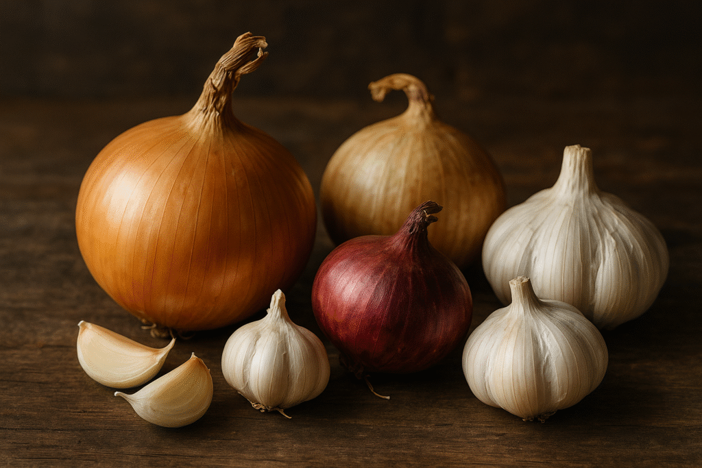 Onions & Garlic. foods that cause bloating