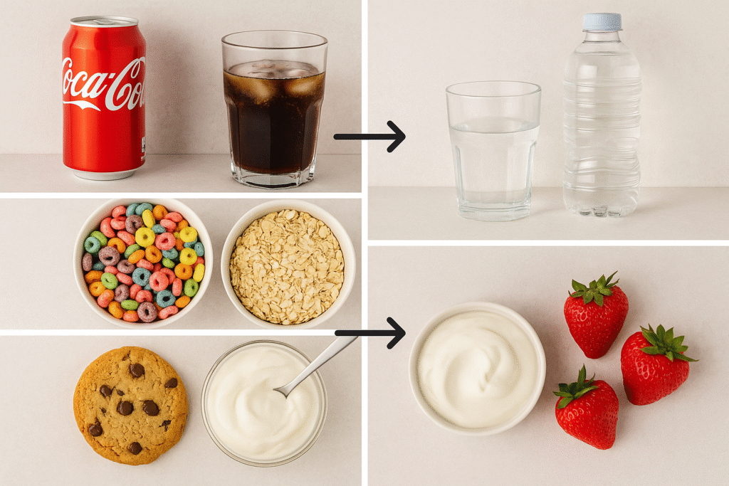 Simple Swaps to Cut Sugar. cutting out sugar for belly fat