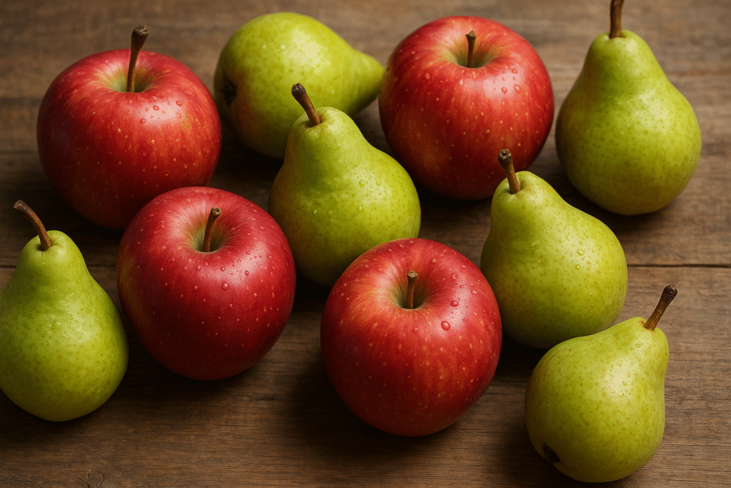 Apples and Pears.